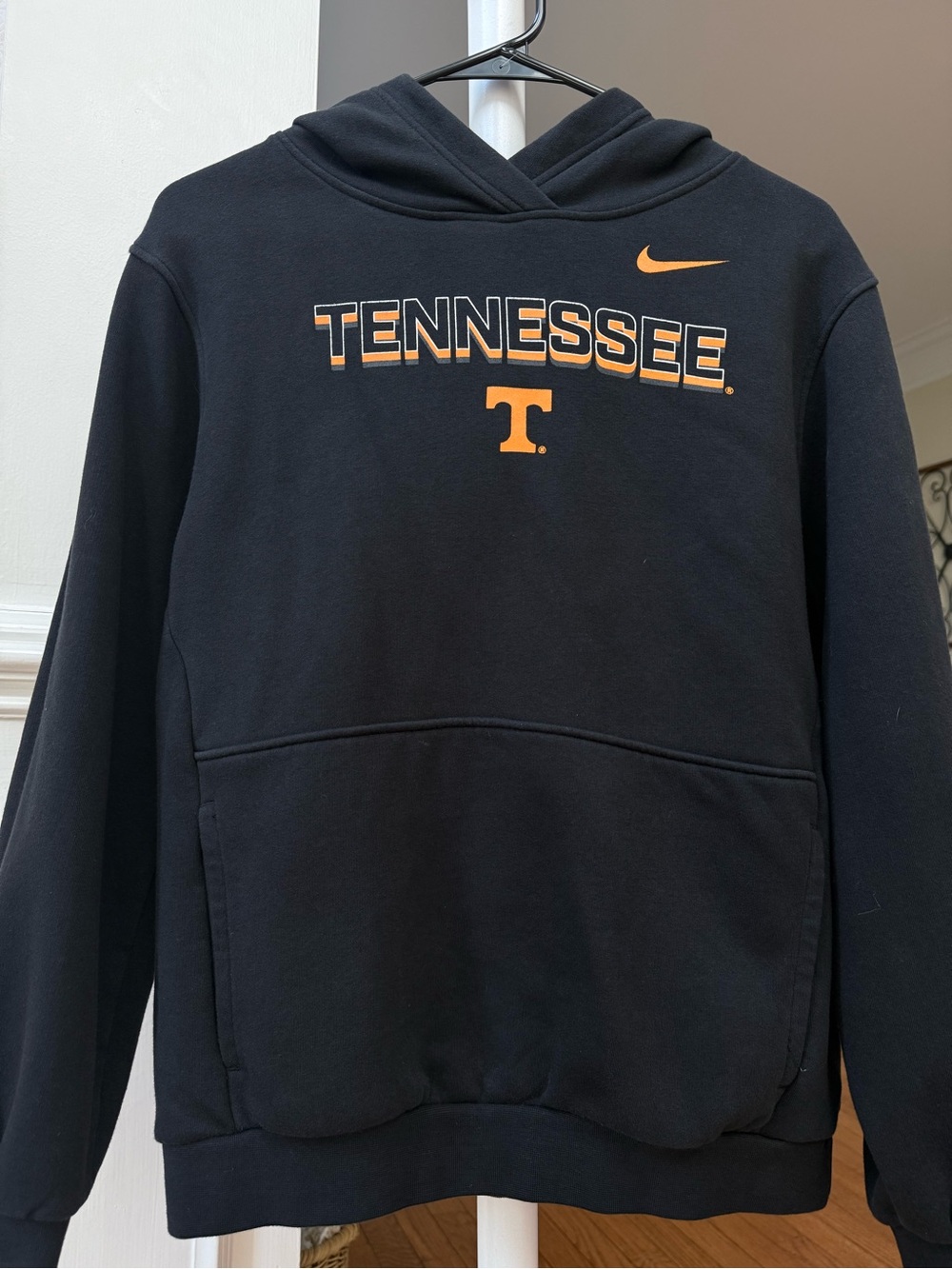 Nike Tennessee Black Hoodie with Orange Logo - Youth XL